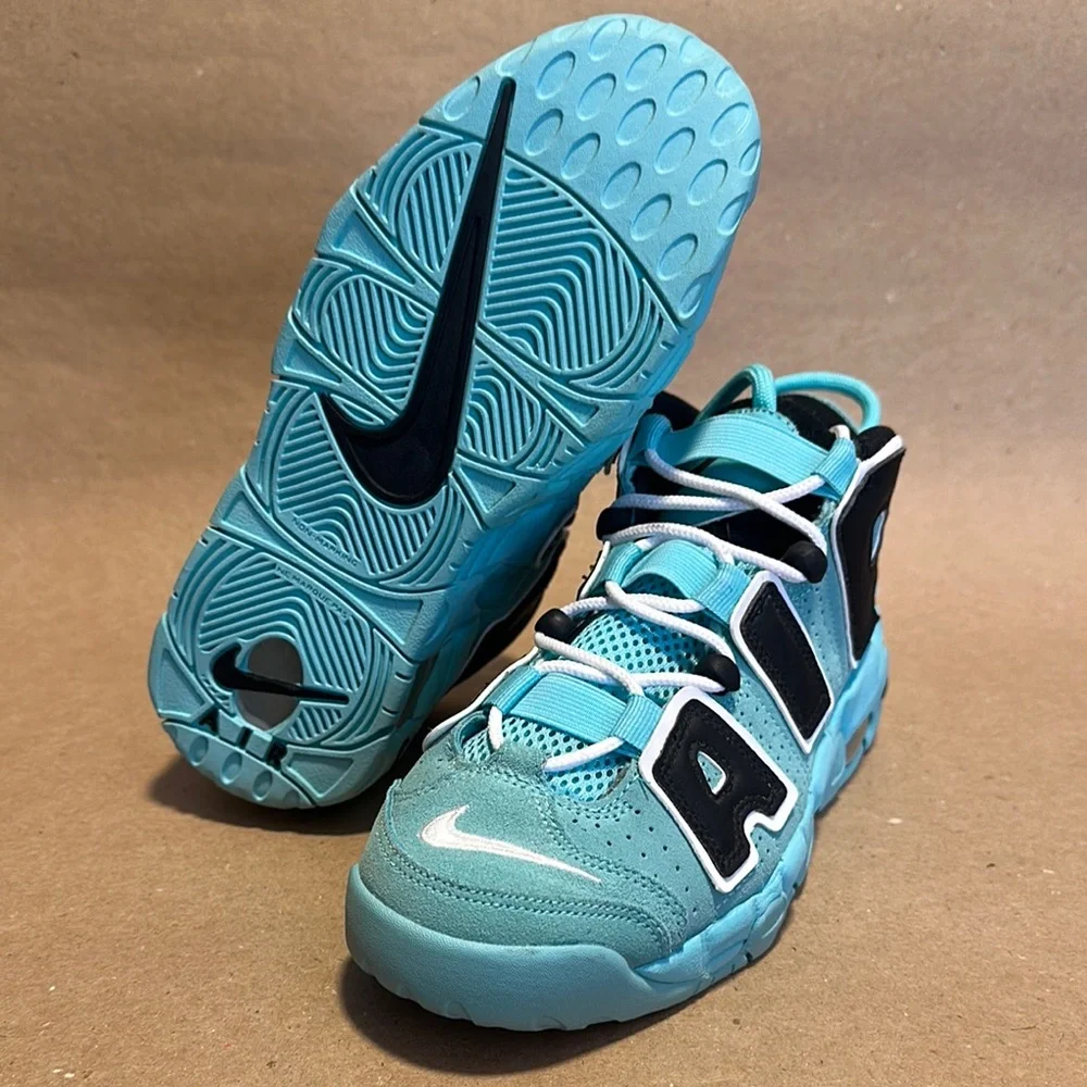 Nike Air More Uptempo Light Aqua Pippen Grade School 5Youth/ Womens 6.5
